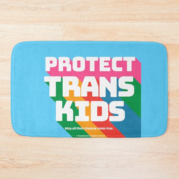 Item preview, PMD00341 Progressive Movement Designs Protect Trans Kids anti bullying message for LGBTQ progressives or ally designed and sold by ProgressiveLeft.
