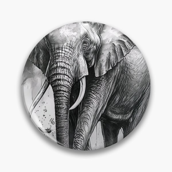 Item preview, Thumping African elephant  designed and sold by AiArtestry.
