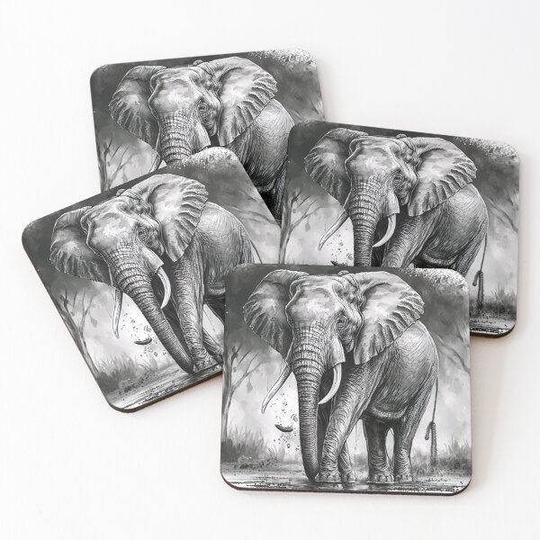 Item preview, Thumping African elephant  designed and sold by AiArtestry.