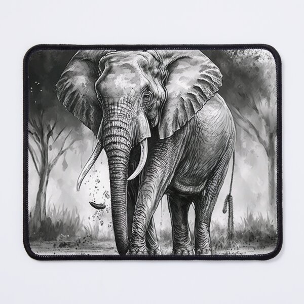 Item preview, Thumping African elephant designed and sold by AiArtestry.