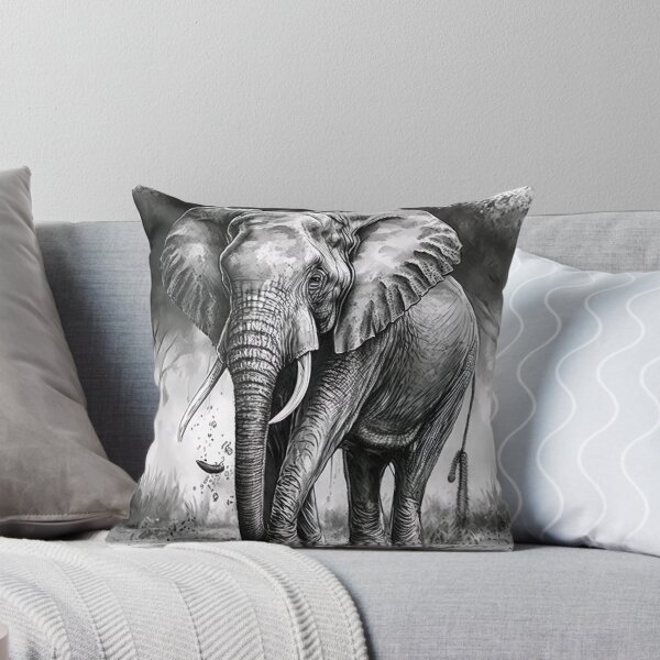 Item preview, Thumping African elephant  designed and sold by AiArtestry.