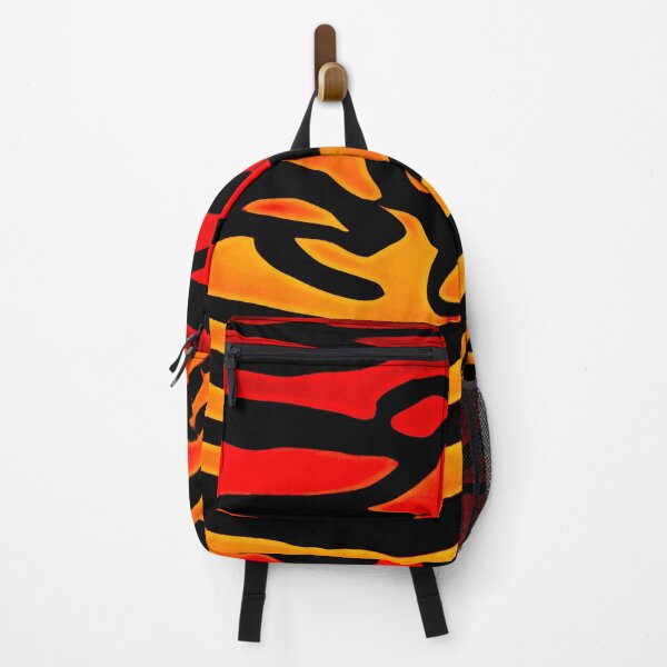 Item preview, Orange and Black Abstract Tiger Stripes designed and sold by asurtiumgreen.