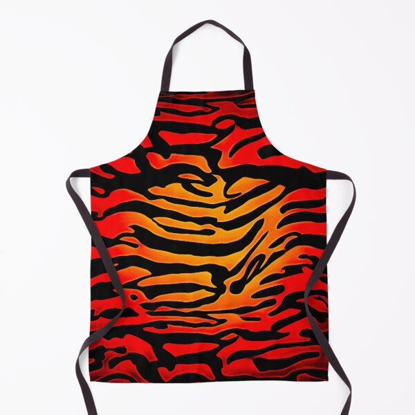 Item preview, Orange and Black Abstract Tiger Stripes designed and sold by asurtiumgreen.