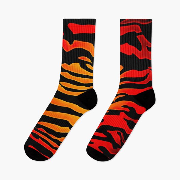 Item preview, Orange and Black Abstract Tiger Stripes designed and sold by asurtiumgreen.