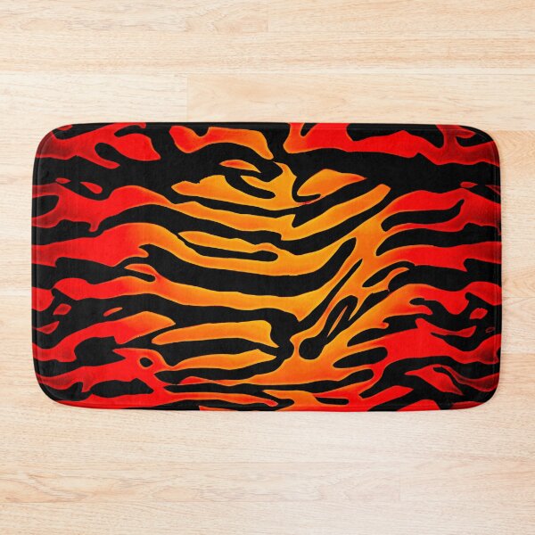 Item preview, Orange and Black Abstract Tiger Stripes designed and sold by asurtiumgreen.