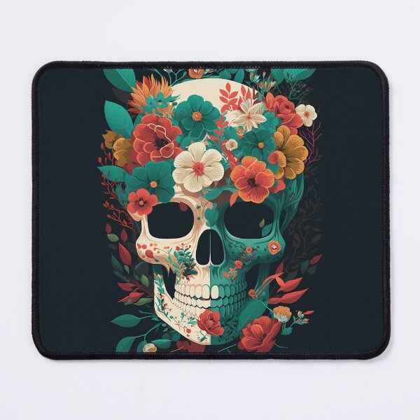 Item preview, Flower Skull cartoon art design skeleton designed and sold by One Piece Bounty Poster.