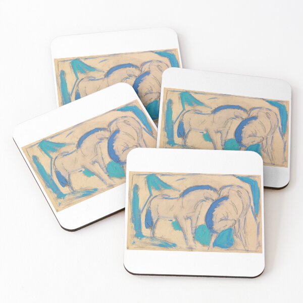 Item preview, Franz Marc Art Prints  Zwei Pferde, blaugrün Franz Marc  designed and sold by TeeARTHY.