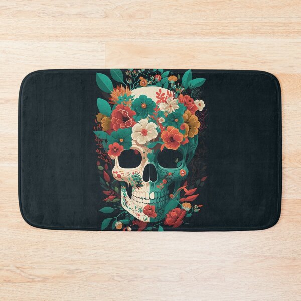 Item preview, Flower Skull cartoon art design skeleton designed and sold by One Piece Bounty Poster.