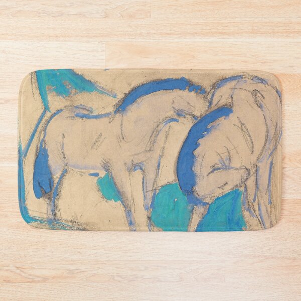Item preview, Franz Marc Art Prints  Zwei Pferde, blaugrün Franz Marc  designed and sold by TeeARTHY.