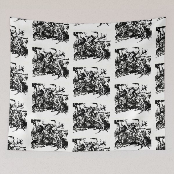 Item preview, Franz Marc Art Prints  Lion hunt for Delacroix Franz Marc  designed and sold by TeeARTHY.