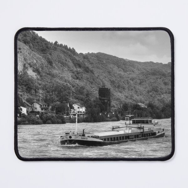 Item preview, Barge on the Rhine - B&W designed and sold by tomg.