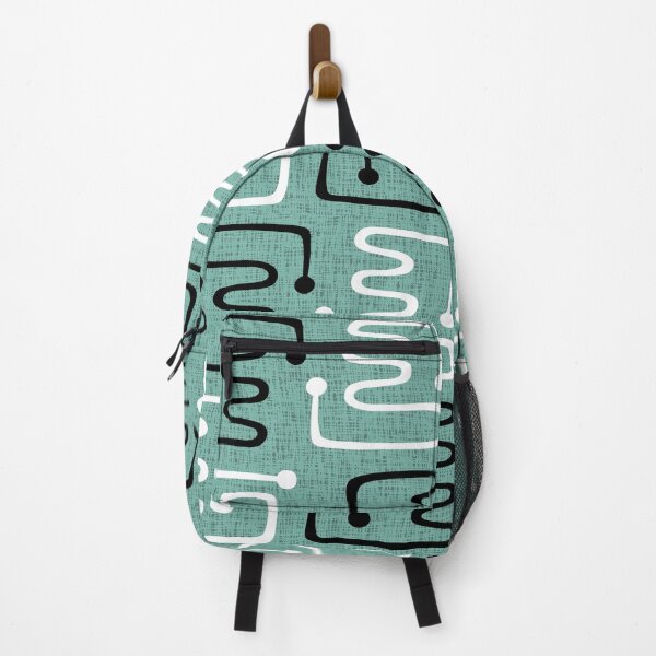 Item preview, Mid Century Modern Atomic Abstract 334 Mint Green and Black designed and sold by tonymagnerart.