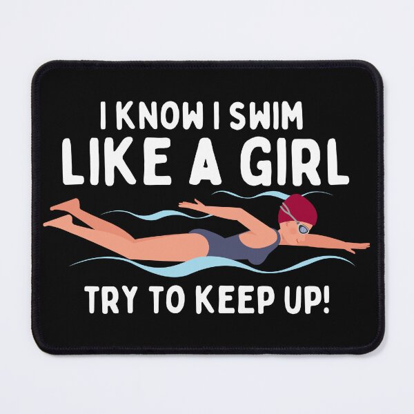 Item preview, Swim like a girl - swimming - girl power designed and sold by EvergreenWhimsy.