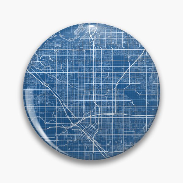 Item preview, Fresno City Map of California, USA - Blueprint designed and sold by deMAP.