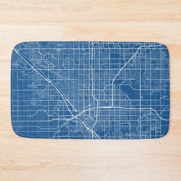 Item preview, Fresno City Map of California, USA - Blueprint designed and sold by deMAP.