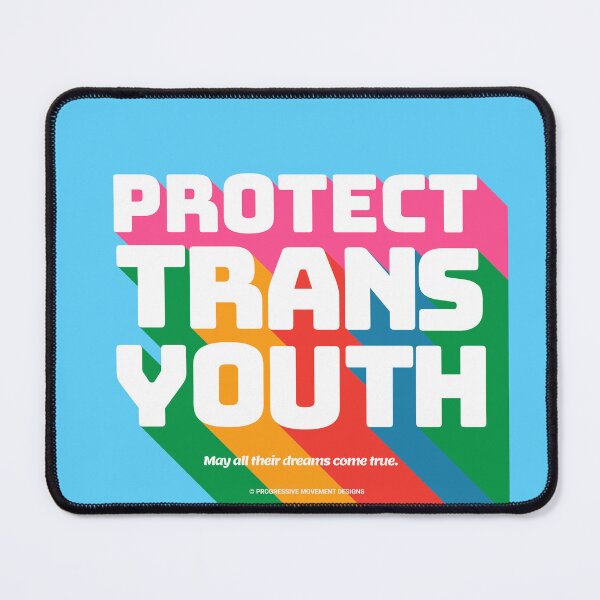 Item preview, PMD00343 Progressive Movement Designs Protect Trans Youth Kids anti bullying message for LGBTQ progressives or ally designed and sold by ProgressiveLeft.