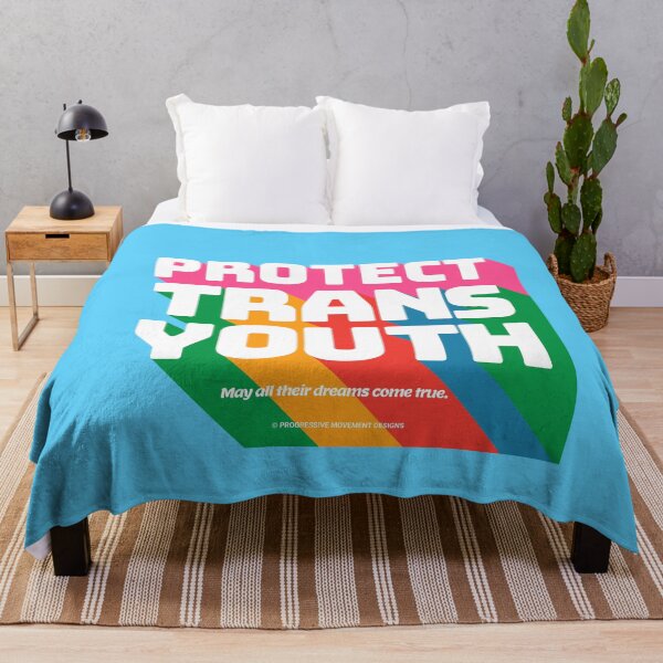 Item preview, PMD00343 Progressive Movement Designs Protect Trans Youth Kids anti bullying message for LGBTQ progressives or ally designed and sold by ProgressiveLeft.