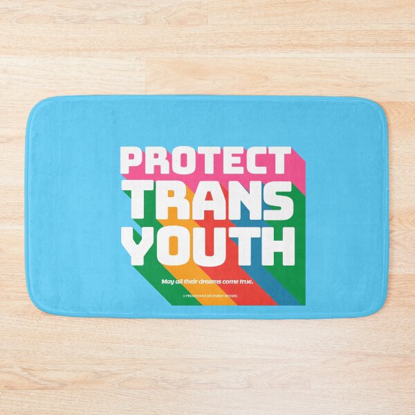 Item preview, PMD00343 Progressive Movement Designs Protect Trans Youth Kids anti bullying message for LGBTQ progressives or ally designed and sold by ProgressiveLeft.