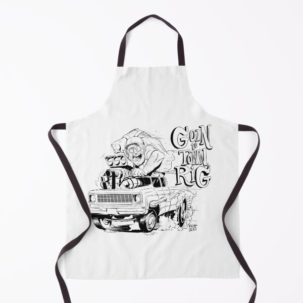 Item preview, Goin to Town Rig black graphic designed and sold by WarrenMuzakArt.