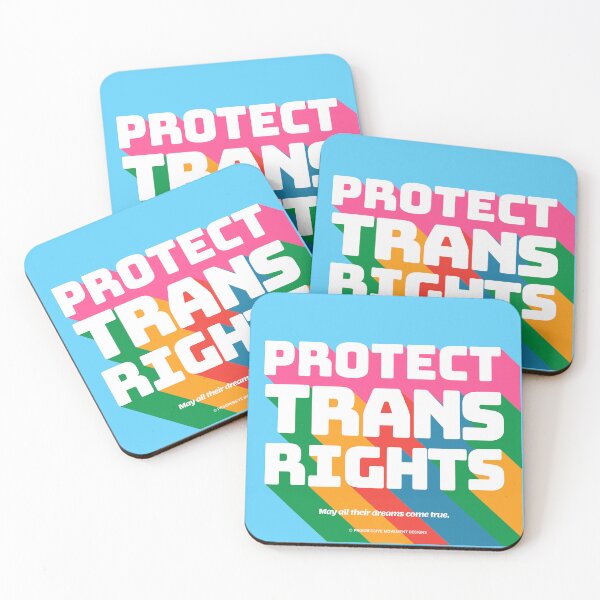 Item preview, PMD00344 Progressive Movement Designs Protect Trans Rights anti bullying message for LGBTQ progressives or ally designed and sold by ProgressiveLeft.