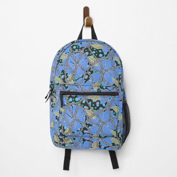 Item preview, Blue Y2K Madness Extreme Floral on Black designed and sold by dKarthdesign.