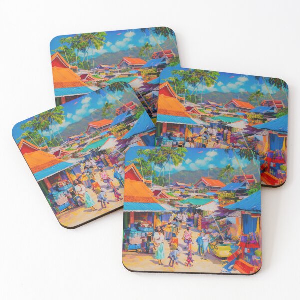 Item preview, The Liveliness of the Coastal Village - Thriving Life in the Sunshine designed and sold by WBP Mart.