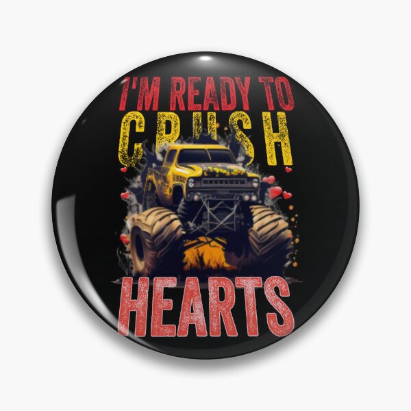 Item preview, I Crush Hearts Monster Truck Toddler Boys Valentines Day, Kids Valentines Day Monster Truck Boys Toddler I Crush Hearts designed and sold by NeboulaHamra.