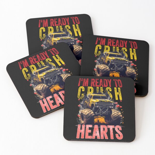 Item preview, I Crush Hearts Monster Truck Toddler Boys Valentines Day, Kids Valentines Day Monster Truck Boys Toddler I Crush Hearts designed and sold by NeboulaHamra.