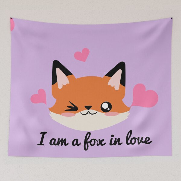 Item preview, fox in love designed and sold by yessebel.