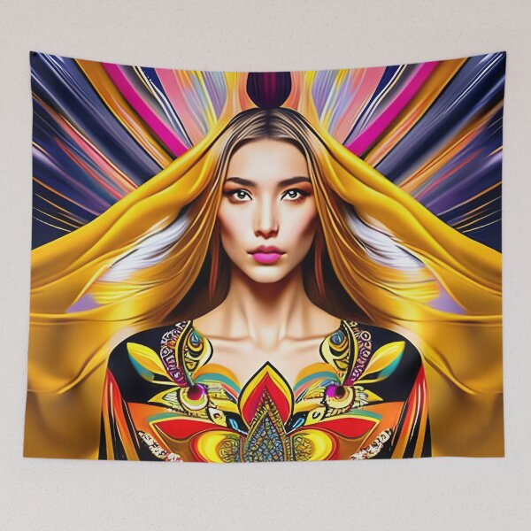 Item preview, A Splash of Colorful Woman's Portrait designed and sold by artmanikin.