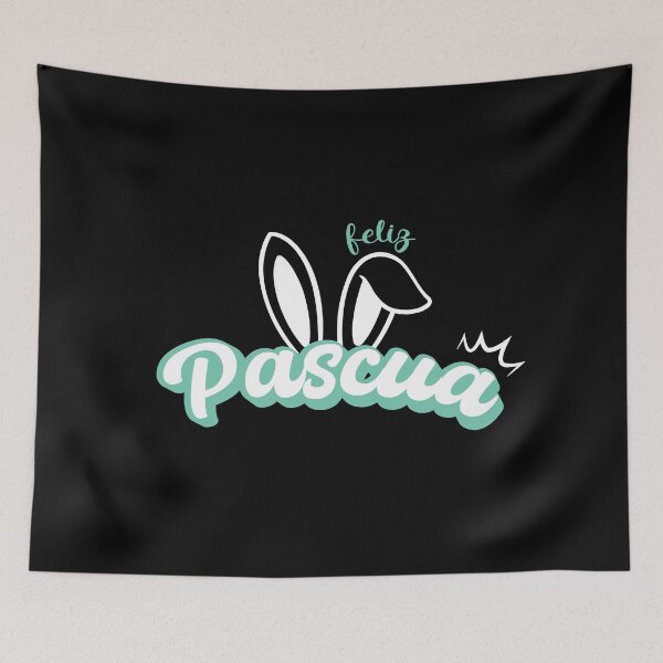 Item preview, Feliz Pascua Happy Easter Spanish text - conejos de pascua - easter bunny designed and sold by ALLURE-minimal.