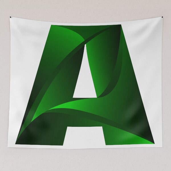 Item preview, Green letter A made of different shapes designed and sold by Bigrow.