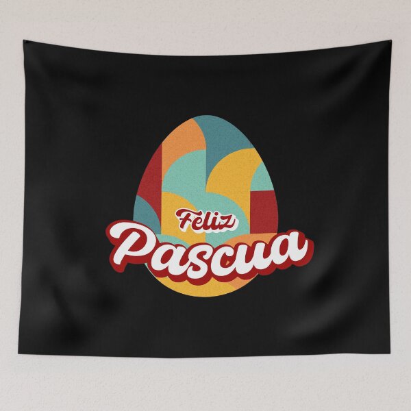 Item preview, Feliz Pascua Happy Easter Spanish text - easter egg - el huevo de Pascua designed and sold by ALLURE-minimal.