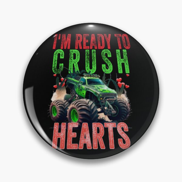 Item preview, I Crush Hearts Monster Truck Toddler Boys Valentines Day, Kids Valentines Day Monster Truck Boys Toddler I Crush Hearts designed and sold by NeboulaHamra.