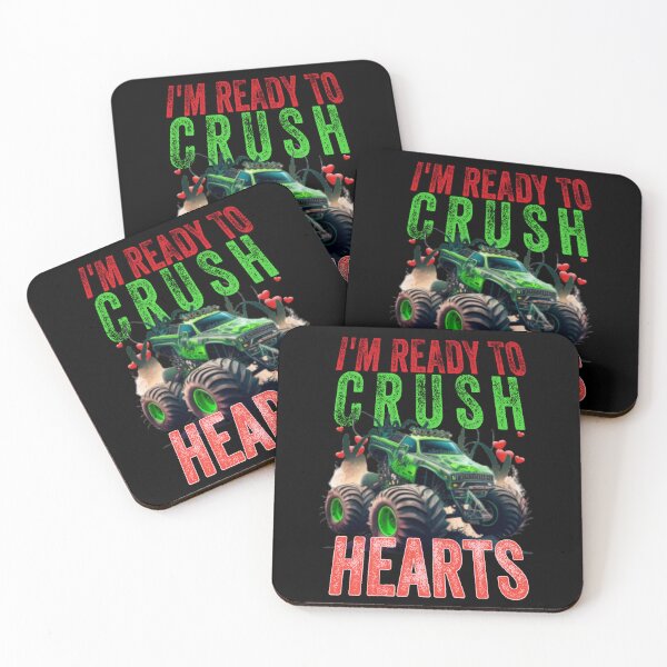 Item preview, I Crush Hearts Monster Truck Toddler Boys Valentines Day, Kids Valentines Day Monster Truck Boys Toddler I Crush Hearts designed and sold by NeboulaHamra.