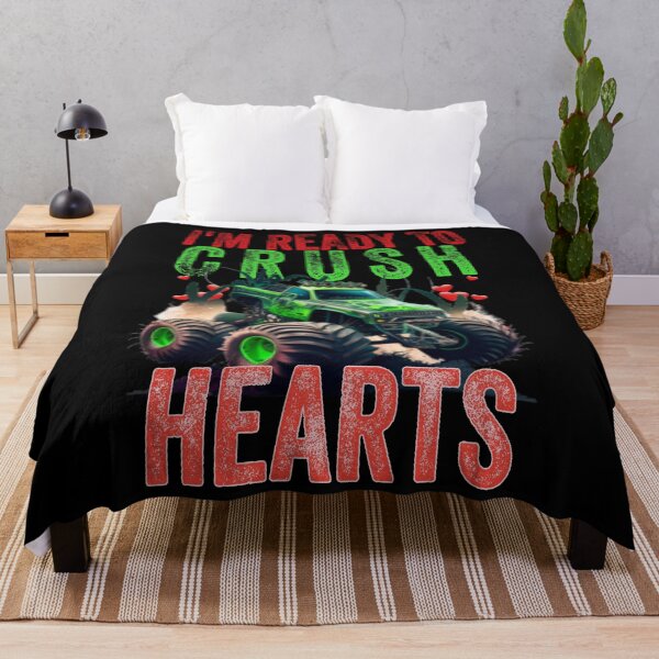 Item preview, I Crush Hearts Monster Truck Toddler Boys Valentines Day, Kids Valentines Day Monster Truck Boys Toddler I Crush Hearts designed and sold by NeboulaHamra.