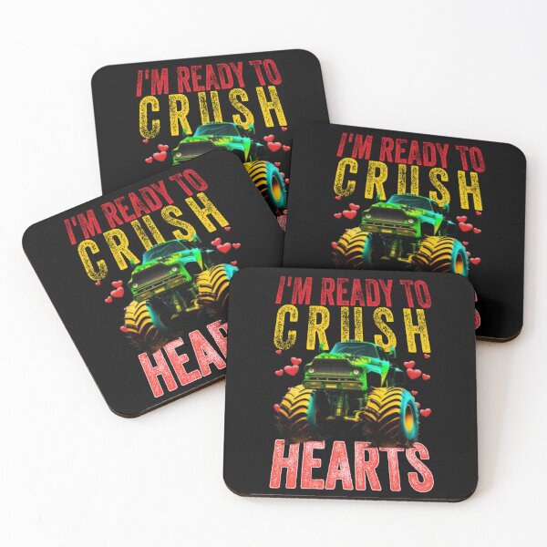 Item preview, I Crush Hearts Monster Truck Toddler Boys Valentines Day, Kids Valentines Day Monster Truck Boys Toddler I Crush Hearts designed and sold by NeboulaHamra.