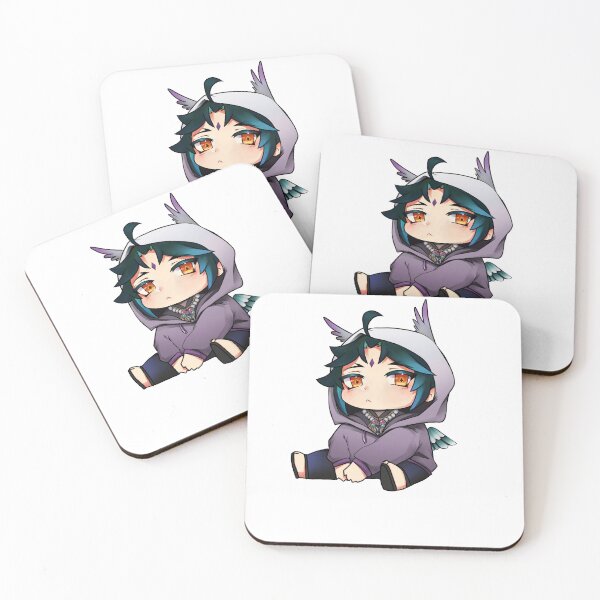 Item preview, Purple Xiao hoodie chibi Border designed and sold by Demakusan.
