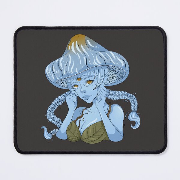 Item preview, elegant blue mushroom designed and sold by oleyponey.