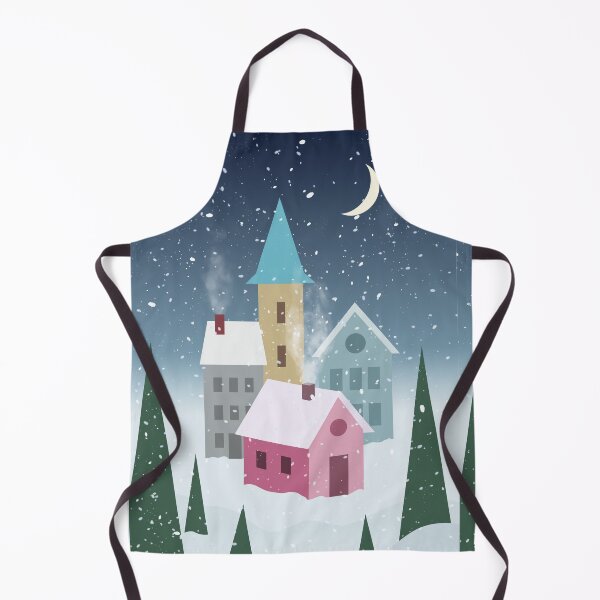 Item preview, Winter Village - Digital Illustration designed and sold by Pattokarts.