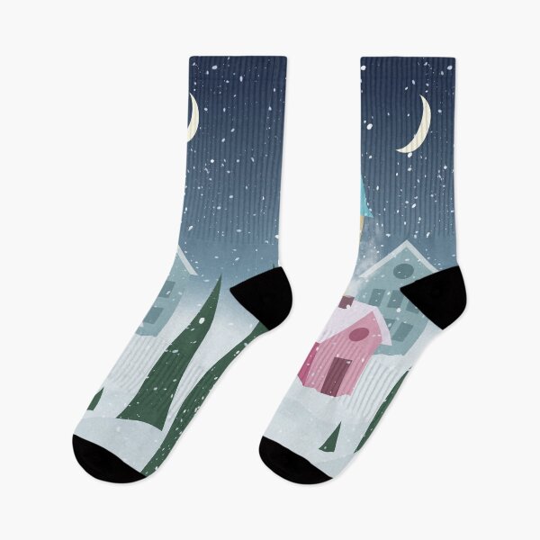 Item preview, Winter Village - Digital Illustration designed and sold by Pattokarts.