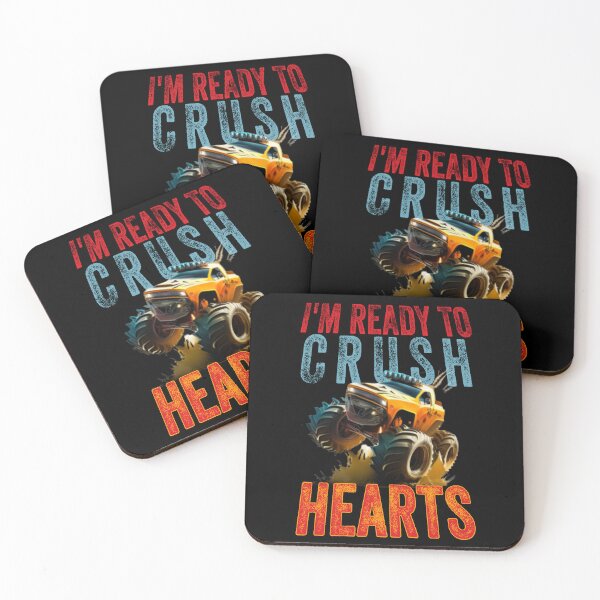 Item preview, I Crush Hearts Monster Truck Toddler Boys Valentines Day, Kids Valentines Day Monster Truck Boys Toddler I Crush Hearts designed and sold by NeboulaHamra.