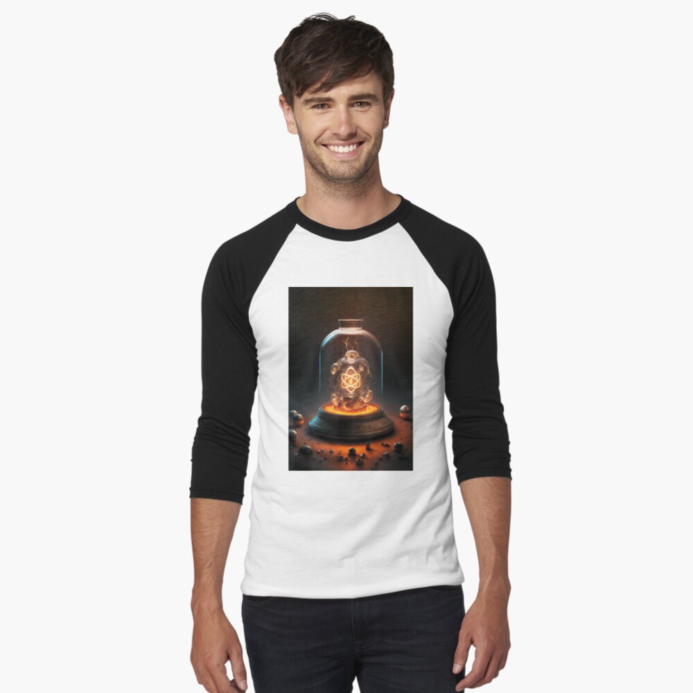 Item preview, Baseball ¾ Sleeve T-Shirt designed and sold by AI-nspiration.