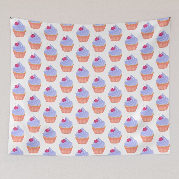 Item preview, Beautiful fancy cupcake with cherry and purple icing designed and sold by Lindsay Marie Patterns.