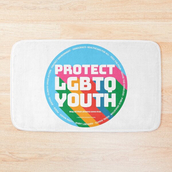 Item preview, PMD00349 Progressive Movement Designs Protect LGBTQ Youth Kids anti bullying message for LGBTQ progressives or ally designed and sold by ProgressiveLeft.