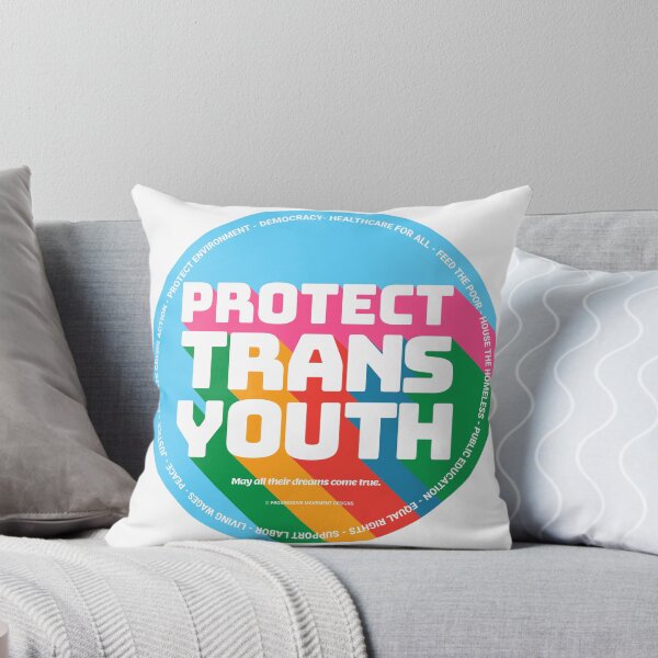 Item preview, PMD00350 Progressive Movement Designs Protect Trans Youth Kids anti bullying message for LGBTQ progressives or ally designed and sold by ProgressiveLeft.