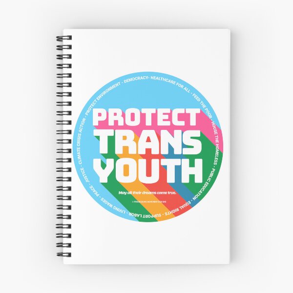 Item preview, PMD00350 Progressive Movement Designs Protect Trans Youth Kids anti bullying message for LGBTQ progressives or ally designed and sold by ProgressiveLeft.