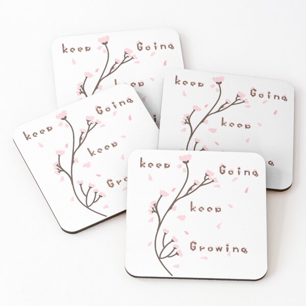 Item preview, Keep going keep growing cherry blossom petals cute art aesthetic quotes  designed and sold by Loveartse.