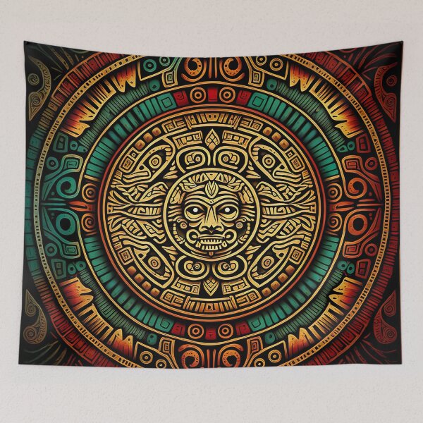 Item preview, Aztec Art Pattern - Classical Mesoamerican History & Mythology designed and sold by Styrman.