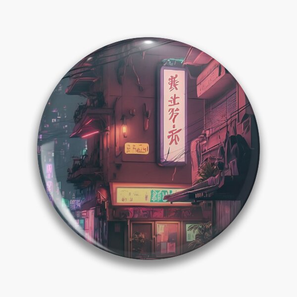 Item preview, Cyberpunk city at night - Wall art - Poster designed and sold by TnT-Merch.